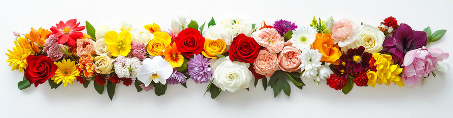 Flower isolated on white: beautiful flowers on white background, Blossom, Flower rose