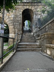 Obraz premium historic stone stairs upwards