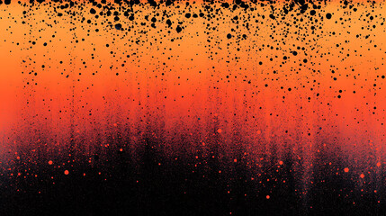 fiery orange and black ombre background with grainy grunge texture abstract web banner
