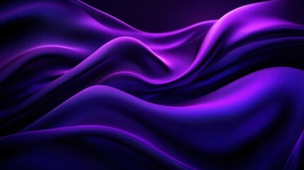 Obraz premium Luxurious Deep Purple Fabric Flows in Elegant Waves