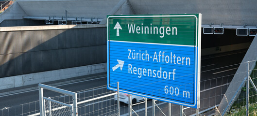 Nord Umfahrung Zuerich Autobahn A1 Ausfahrt Zürich Affoltern Regensdorf, Nordumfahrung Ausbau, Schweiz Autobahnen