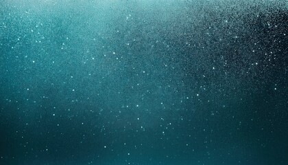 Obraz premium Shimmering Turquoise Glitter Background with Soft Bokeh Sparkles. Ideal for Luxurious Digital Designs, Celestial Themed Art, Holiday Cards, and Elegant Website Backdrops
