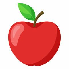 red apple isolated on white