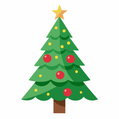 christmas tree isolated on white