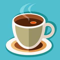 cup of coffee with beans