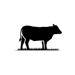 Angus Cow Cattle Beef Grass Silhouette