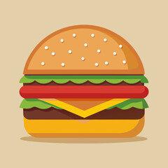 hamburger isolated on white background