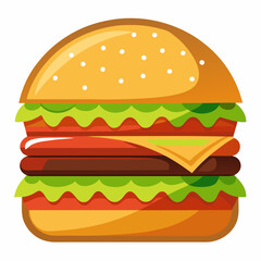 hamburger isolated on white