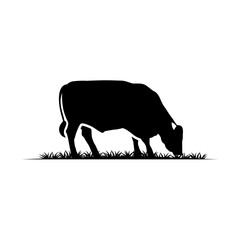 Angus Cow Cattle Beef Grass Silhouette