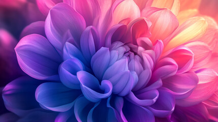 Obraz premium Close Up Colorful Flower Petals Macro Photography