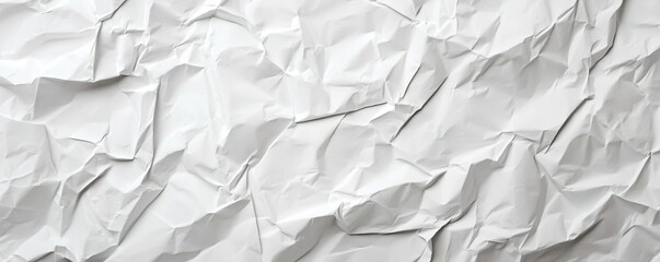 Obraz premium White crumpled paper texture background.