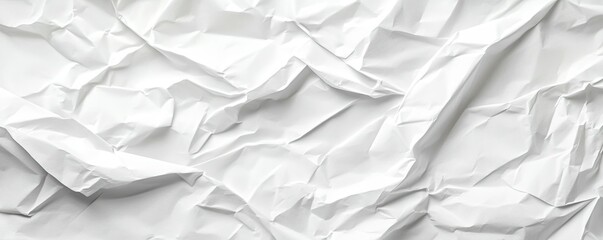 Obraz premium White crumpled paper texture background.