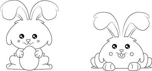 easter bunny with eggs