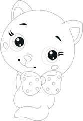 Cute cat coloring pages