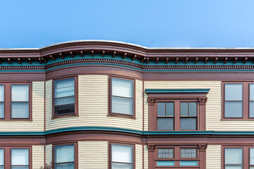Residential Building Featuring Ornate Victorian Architectural Elements in Brighton, Massachusetts, USA 