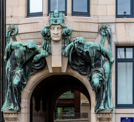 Kontorhaus am Elbhöft, Detailfoto, Hamburg, Deutschland