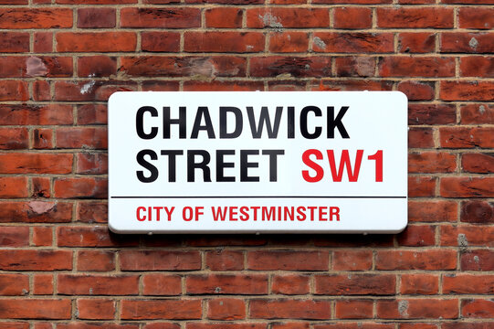 Chadwick Street sign, City of Westminster, London SW1