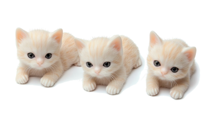 Playful Kittens Lying Down Together in a Cozy Arrangement Generative AI