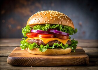 Fast Food burger gamburger restaurant chef.