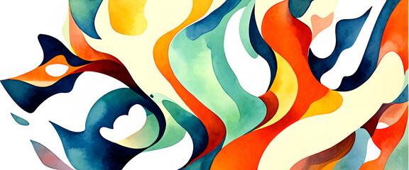 Fototapeta premium illustrazione sfondo con elementi astratti a tema geometrico surreale