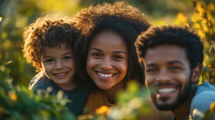 Joyful Family Moment in Nature