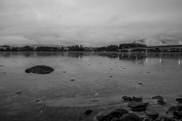 raining on fuji mountain lake kagaguchiko japan