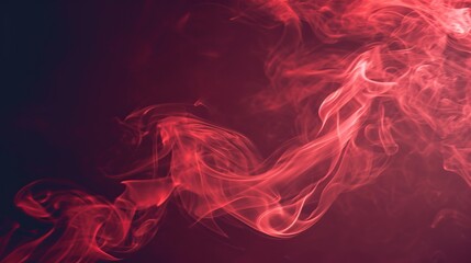 Obraz premium Swirling red and black smoke against a dark background, creating an abstract and dramatic composition