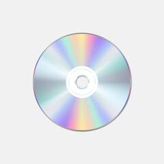 Realistic CD, DVD, Blu-ray vector design template isolated on white background.