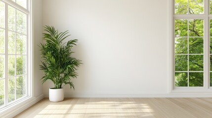Modern Minimalist Living Room with Natural Light