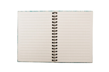 blank notebook isolated on white