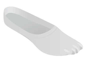 Grey short sock. vector illustration