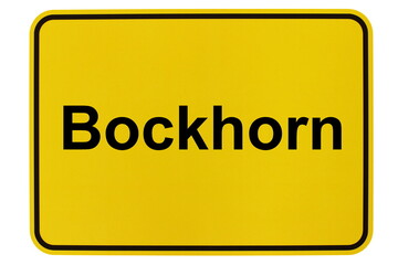 Illustration eines Ortsschildes der Gemeinde Bockhorn in Niedersachsen