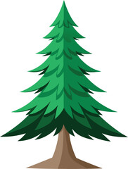 Obraz premium spruce tree silhouette, Set of silhouettes of spruce trees vector illustration