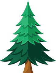 spruce tree silhouette, Set of silhouettes of spruce trees vector illustration