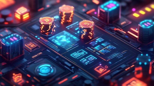 Infographic-style image highlighting popular game genres and statistics, using engaging visuals to convey trends in the iGaming industry.