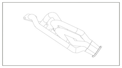 3D Project of an Exhaust Manifold Design for Optimized Engine Performance.