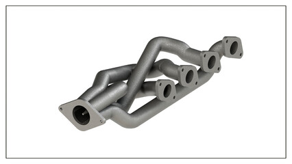 3D Project of an Exhaust Manifold Design for Optimized Engine Performance.