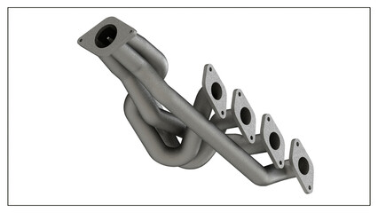3D Project of an Exhaust Manifold Design for Optimized Engine Performance.