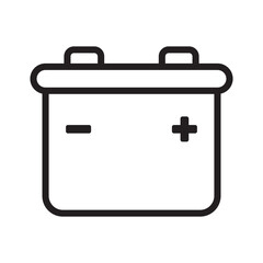 Car battery icon. Car accumulator icon. Auto battery symbols.