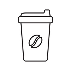 Paper coffee cup icon. Coffee cup icon.