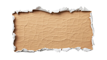 Torn Kraft Paper with Textured Background
