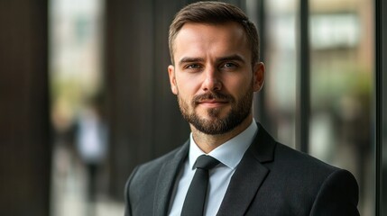 Naklejka premium Portrait of a Confident Businessman