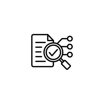 document analysis with magnifying glass clip art preview
