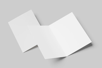 Blank a4 bifold Brochure white