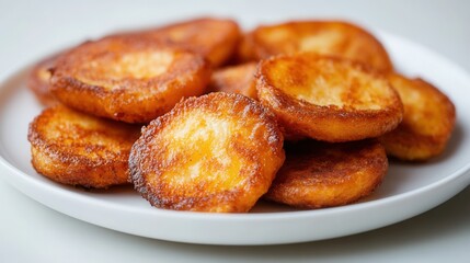 Deliciously fried pumpkin patties served on a white plate, perfect for any meal or snack at home