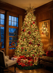 A cozy shabby chic winter Christmas home is a beautiful and inviting place that welcomes you with open arms. As you step inside, you are greeted with the warm glow of candles and twinkling lights.