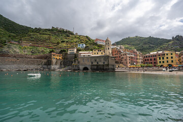 Naklejka premium Vernazza, the forth town in Cinq terres of Italy