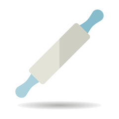 Wooden rolling pin plunger vector icon