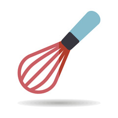 Balloon whisk for mixing and whisking vector icon