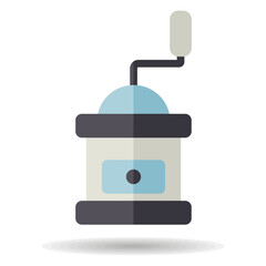 Classic coffee grinder in wooden case vector icon